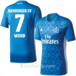 Günstige Fußballtrikots Hamburger SV Wood 7 Auswärtstrikot 2017/18 Kurzarm