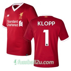 Günstige Fußballtrikots Liverpool KLOPP 1 Heimtrikot 2017/18 Kurzarm