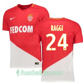 Günstige Fußballtrikots AS Monaco ANDREA RAGGI 24 Heimtrikot 2017/18 Kurzarm