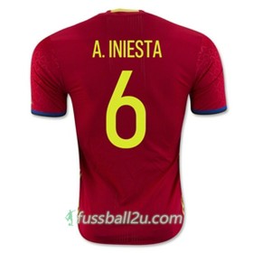 Günstige Fußballtrikots Spanien A INIESTA Heimtrikot Euro 2016