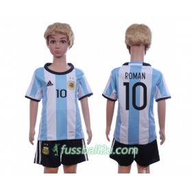 Günstige Fußballtrikots Argentinien Roman 10 Kinder Heimtrikot 2016 Kurzarm