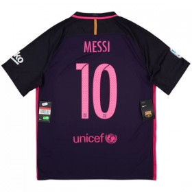 Günstige Fußballtrikots Barcelona Messi 10 2016-17 Retro Auswärtstrikot Kurzarm