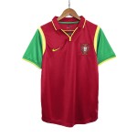 Günstige Fußballtrikots Portugal Retro Heimtrikot 1998 Kurzarm