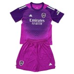 Günstige Fußballtrikots Arsenal Torwart Kinder 2025-26 Lila Kurzarm