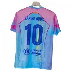 Günstige Fußballtrikots Barcelona Lamine Yamal 10 2025-26 Sonderausgabe Blaue Kurzarm