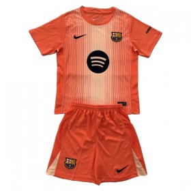 Günstige Fußballtrikots FC Barcelona Torwart Kinder 2025-26 Orange Kurzarm