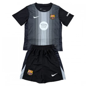 Günstige Fußballtrikots FC Barcelona Torwart Kinder 2025-26 Schwarze Kurzarm