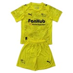 Günstige Fußballtrikots Derby County Torwart Kinder 2025-26 Gelbe Kurzarm