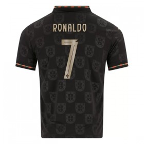 Günstige Fußballtrikots Portugal Black Panther Ronaldo 7 2025-26 Sonderausgabe Kurzarm