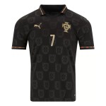 Günstige Fußballtrikots Portugal Black Panther Ronaldo 7 2025-26 Sonderausgabe Kurzarm