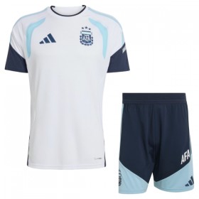 Kinder Argentinien Trainingsshirts FIFA WM 2026 Weiße Kurzarm