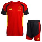 Kinder Belgien Trainingsshirts FIFA WM 2026 Rote Kurzarm