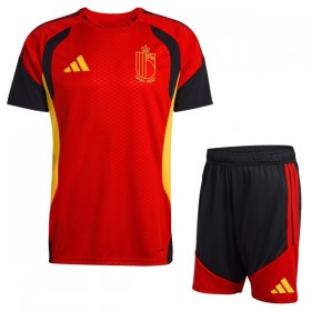 Kinder Belgien Trainingsshirts FIFA WM 2026 Rote Kurzarm