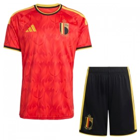 Günstige Fußballtrikots Belgien Kinder Heimtrikot FIFA WM 2026 Kurzarm