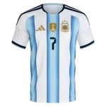 Günstige Fußballtrikots Argentinien De Paul 7 Kinder Heimtrikot FIFA WM 2026 Kurzarm