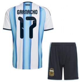 Günstige Fußballtrikots Argentinien Garnacho 17 Kinder Heimtrikot FIFA WM 2026 Kurzarm