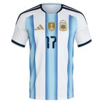 Günstige Fußballtrikots Argentinien Garnacho 17 Kinder Heimtrikot FIFA WM 2026 Kurzarm