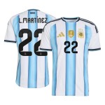 Günstige Fußballtrikots Argentinien Lautaro Martinez 22 Heimtrikot FIFA WM 2026 Kurzarm