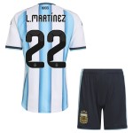 Günstige Fußballtrikots Argentinien Lautaro Martinez 22 Kinder Heimtrikot FIFA WM 2026 Kurzarm