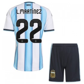 Günstige Fußballtrikots Argentinien Lautaro Martinez 22 Kinder Heimtrikot FIFA WM 2026 Kurzarm
