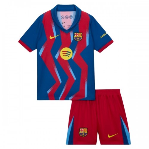 Günstige Fußballtrikots FC Barcelona Kinder Fourth trikot 2025-26 Kurzarm Günstige Fußballtrikots FC Barcelona Kinder Fourth trikot 2025-26 Kurzarm