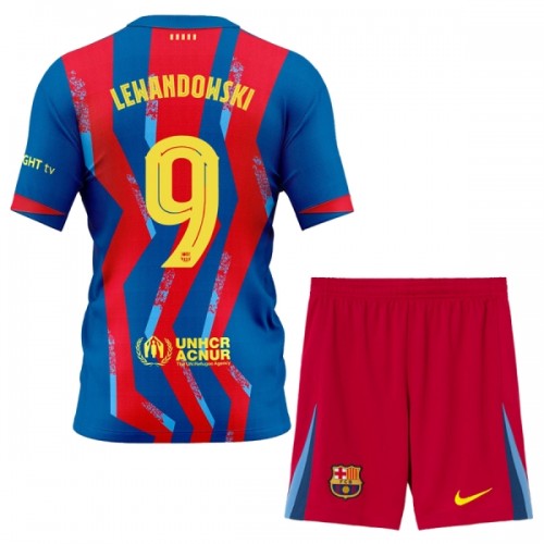 Günstige Fußballtrikots FC Barcelona Lewandowski 9 Kinder Fourth trikot 2025-26 Kurzarm Günstige Fußballtrikots FC Barcelona Lewandowski 9 Kinder Fourth trikot 2025-26 Kurzarm