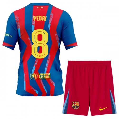 Günstige Fußballtrikots FC Barcelona Pedri 8 Kinder Fourth trikot 2025-26 Kurzarm Günstige Fußballtrikots FC Barcelona Pedri 8 Kinder Fourth trikot 2025-26 Kurzarm