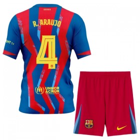 Günstige Fußballtrikots FC Barcelona R. Araujo 4 Kinder Fourth trikot 2025-26 Kurzarm