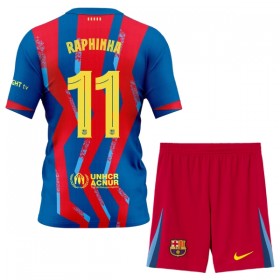 Günstige Fußballtrikots FC Barcelona Raphinha 11 Kinder Fourth trikot 2025-26 Kurzarm