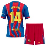 Günstige Fußballtrikots FC Barcelona Rashford 14 Kinder Fourth trikot 2025-26 Kurzarm
