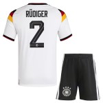 Günstige Fußballtrikots Deutschland Rudiger 2 Kinder Heimtrikot FIFA WM 2026 Kurzarm