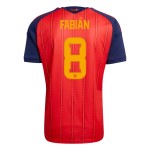 Günstige Fußballtrikots Spanien Fabian 8 Heimtrikot FIFA WM 2026 Kurzarm