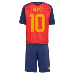 Günstige Fußballtrikots Spanien Olmo 10 Kinder Heimtrikot FIFA WM 2026 Kurzarm