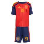 Günstige Fußballtrikots Spanien OYARZABAL 21 Kinder Heimtrikot FIFA WM 2026 Kurzarm