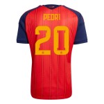 Günstige Fußballtrikots Spanien Pedri 20 Heimtrikot FIFA WM 2026 Kurzarm
