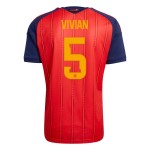 Günstige Fußballtrikots Spanien Vivian 5 Heimtrikot FIFA WM 2026 Kurzarm