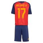 Günstige Fußballtrikots Spanien Williams JR 17 Kinder Heimtrikot FIFA WM 2026 Kurzarm