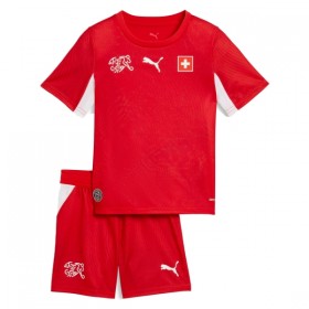 Günstige Fußballtrikots Schweiz Kinder Heimtrikot FIFA WM 2026 Kurzarm