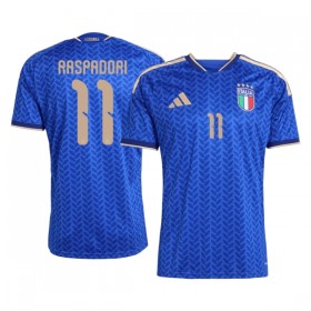Günstige Fußballtrikots Italien Raspadori 11 Heimtrikot FIFA WM 2026 Kurzarm
