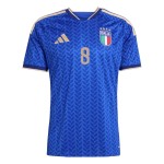 Günstige Fußballtrikots Italien Tonali 8 Heimtrikot FIFA WM 2026 Kurzarm