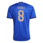 Günstige Fußballtrikots Italien Tonali 8 Heimtrikot FIFA WM 2026 Kurzarm