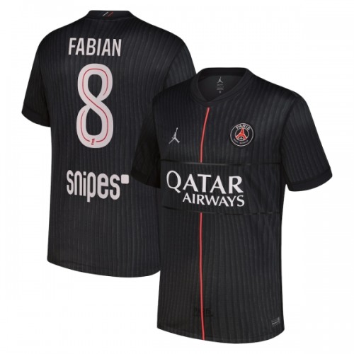 Günstige Fußballtrikots Paris Saint-Germain Fabian 8 Jordan Fourth trikot 2025-26 Kurzarm Günstige Fußballtrikots Paris Saint-Germain Fabian 8 Jordan Fourth trikot 2025-26 Kurzarm