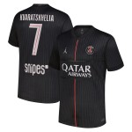 Günstige Fußballtrikots Paris Saint-Germain Kvaratskhelia 7 Jordan Fourth trikot 2025-26 Kurzarm