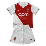 Günstige Fußballtrikots AS Monaco Kinder Heimtrikot 2025-26 Kurzarm