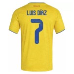 Günstige Fußballtrikots Kolumbien Luis Diaz 7 Heimtrikot FIFA WM 2026 Kurzarm
