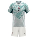 Günstige Fußballtrikots Portugal Kinder Auswärtstrikot FIFA WM 2026 Kurzarm