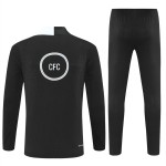 Chelsea Training Sweatshirts Viertelreißverschluss 2025-26 Schwarze