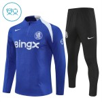 Kinder Chelsea Training Sweatshirts Viertelreißverschluss 2025-26 Blaue Kinder Chelsea Training Sweatshirts Viertelreißverschluss 2025-26 Blaue