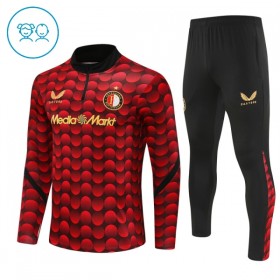 Kinder Feyenoord Rotterdam Training Sweatshirts Viertelreißverschluss 2025-26 Rote