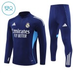 Kinder Real Madrid Training Sweatshirts Viertelreißverschluss 2025-26 Navy